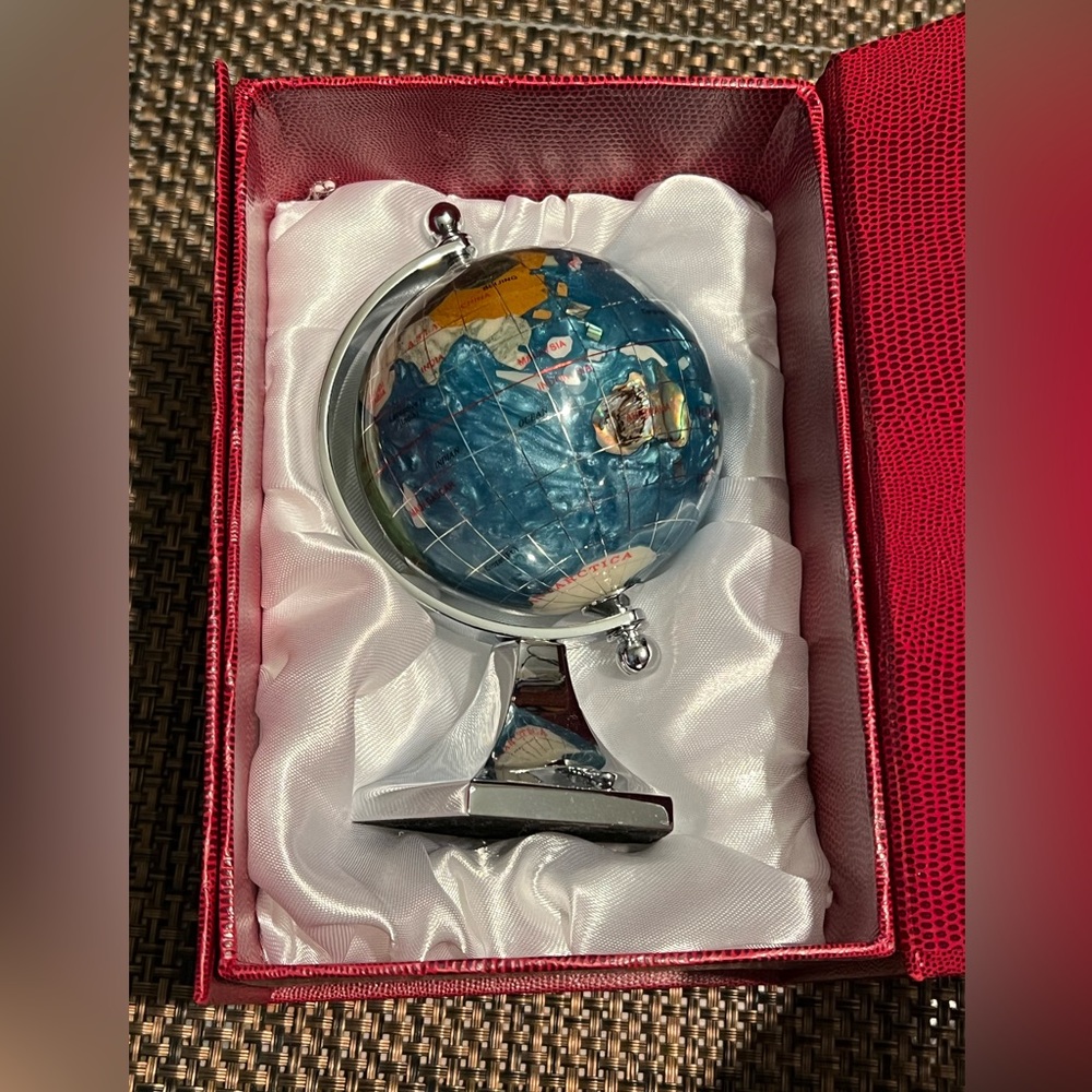 Vintage Mini Semi Precious Stone Globe